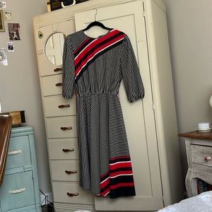 Vintage black, white and red dress.